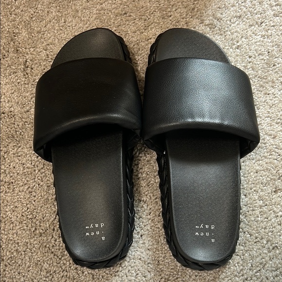 Target Black Slide Sandals - Picture 1 of 2